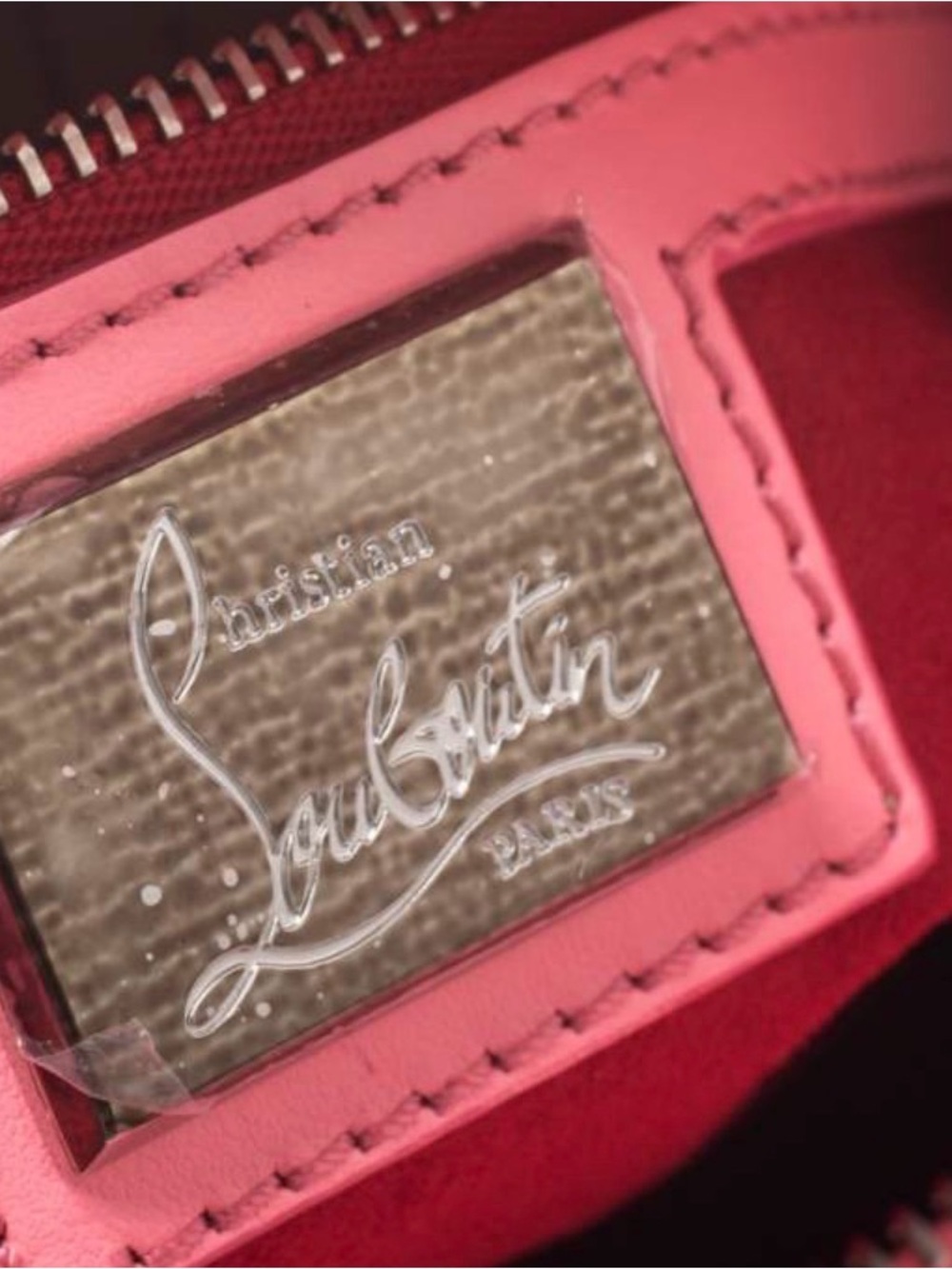 Christian Louboutin Pink Studded Women’s Leather Satchel NEW Full inclusion - Picture 7 of 11